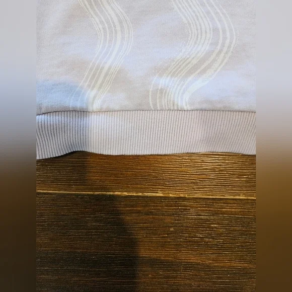 OPEN EDIT GIRL'S LILAC & WHITE SWIRLS LONG SLEEVED ORGANIC COTTON TOP SIZE 5 - Picture 7 of 8